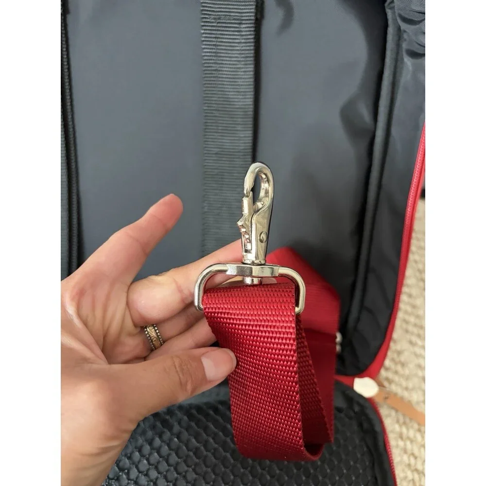 RARE Jon Hart Red Coachman Laptop Work Bag W/Strap and Key Fob Included CLEAN!